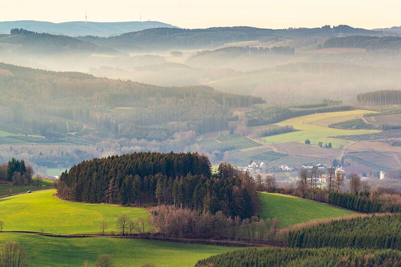 Ausblick beim Wandern im Sauerland