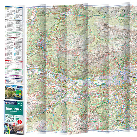Wanderkarte ausgeklappte Outdoorkarte